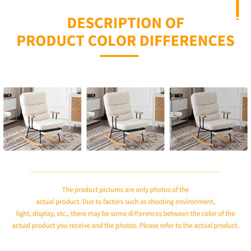 Stabiler, rutschfester Schaukelstuhl – Komfortable Stoffpolsterung für Wohnzimmer & Terrasse