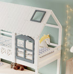 Massivholz-Kinderbett mit Doppelstock-Funktion