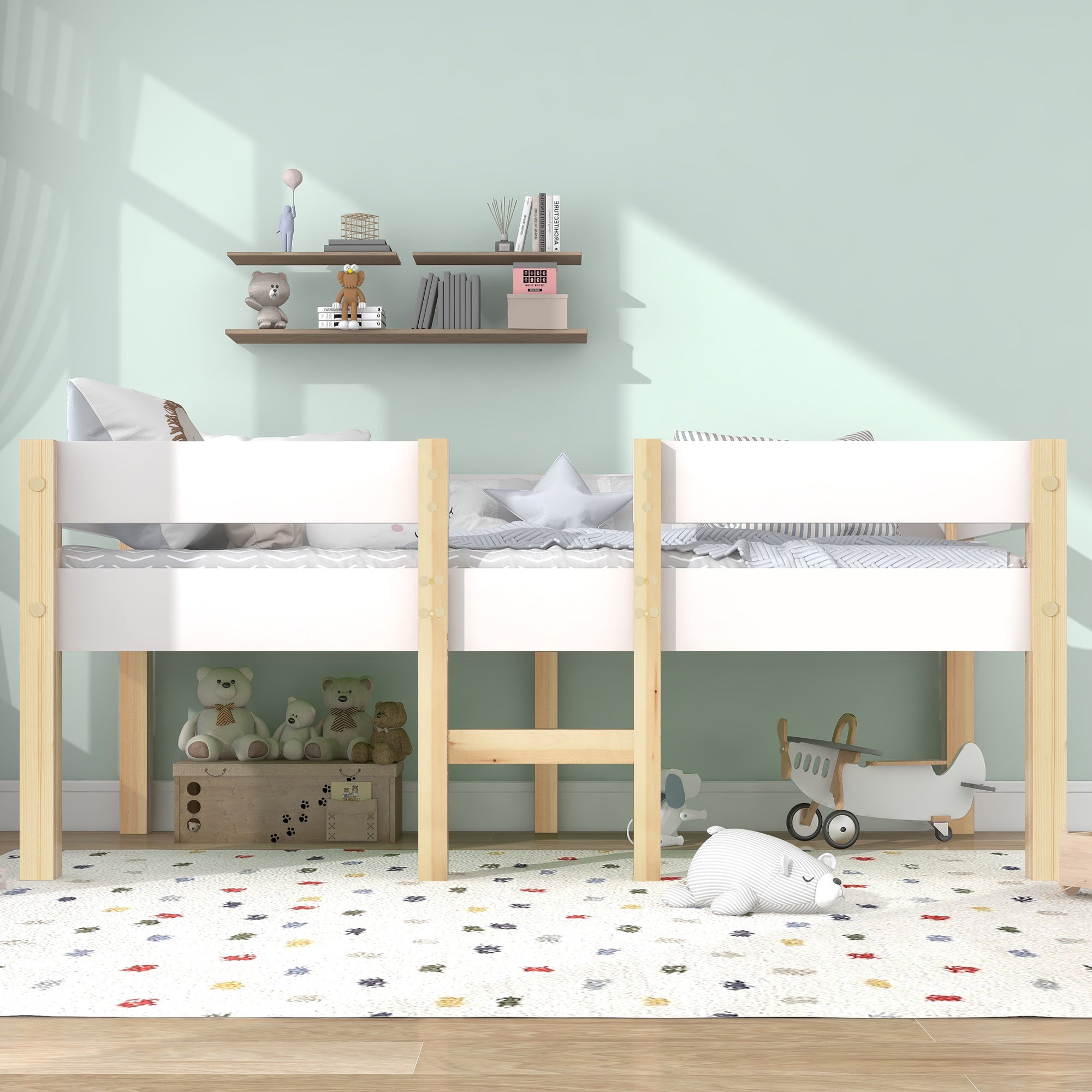 Massives Kinderbett aus Kiefernholz – Perfekt für Jungen & Mädchen – 200 x 90 cm