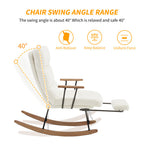 Stabiler, rutschfester Schaukelstuhl – Komfortable Stoffpolsterung für Wohnzimmer & Terrasse