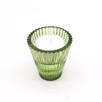 Set of 2  Flip Dinner Candle / Tealight Holder - Garden Jade