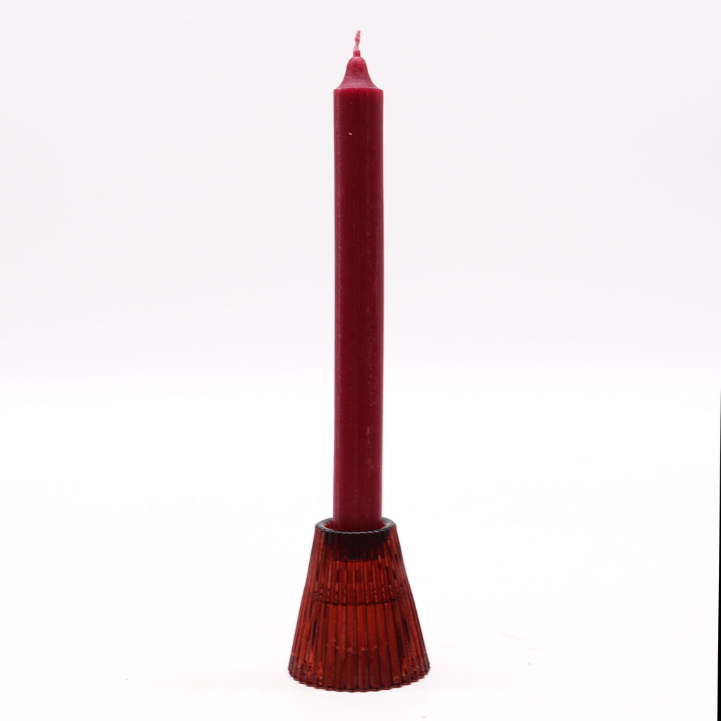 Set of 2  Flip Dinner Candle / Tealight Holder - Vampire Red