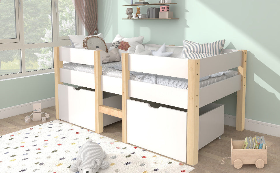 Massives Kinderbett aus Kiefernholz – Perfekt für Jungen & Mädchen – 200 x 90 cm
