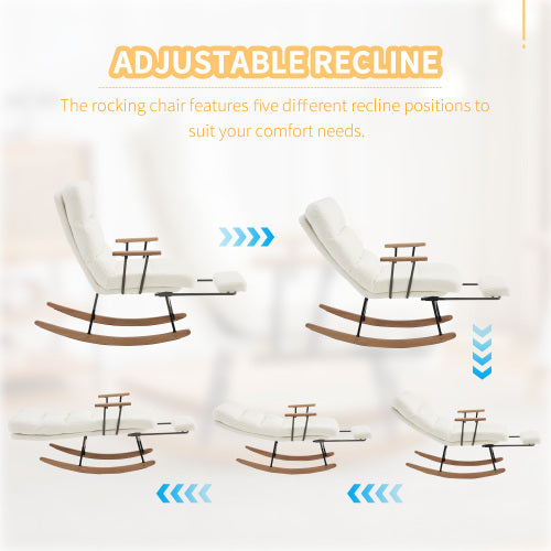 Stabiler, rutschfester Schaukelstuhl – Komfortable Stoffpolsterung für Wohnzimmer & Terrasse